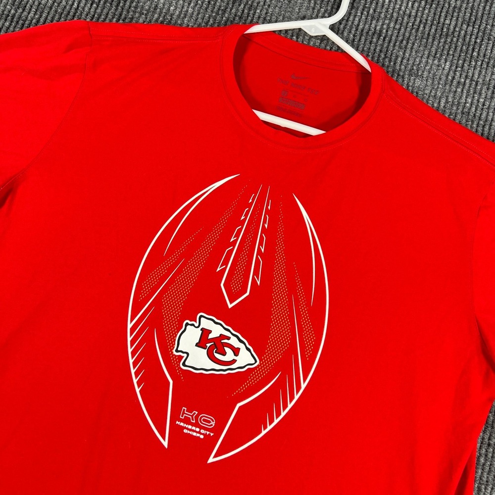 Kansas City Chiefs Shirt Mens XL Extra Large Red Short Sleeve Nike NFL Football